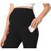 Foucome Maternity Jogger Pants Over Belly Sweatpants - Black, Large | Stretchy Pregnancy Lounge Pants with Pockets - Buy Online on GoSupps.com