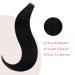 Salife Tape Extensions - Real Hair Deep Black 10pcs 20g 30cm Invisible Extensions for Girls - Buy Online on GoSupps.com