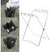 YUNNUO Garbage Bag Holder Outdoor Garbage Bag Holder Large (22.4x12.2 inches) Stainless Steel Portable Garbage Collection Rack for Kitchen Indoor and Outdoor Camping(Large)