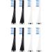 AquaSonic Duo Replacement Brush Heads (8-Pack) - White & Black Dupont Bristles - Buy Online on GoSupps.com