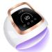 UV Lamps for Gel Nails 268W UV Nail Lamp LED Nail Lamp with Automatic Sensor/4 Timer Setting/Large LCD Touch Screen Professional Nail Art DIY Tools for Beginners Home Salon Use (off-white)