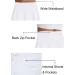 Girls' High Waisted Pleated Golf Skort with Pockets - UV Protection Tennis Skirt in Black/White/Blue - Size S/11-12 Years - Buy Online on GoSupps.com