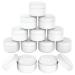 Houseables 4 Oz Plastic Containers with Lids, Body Butter Jars, Lotion Container, White, 118 ML/Gram Capacity, 12 Pack, Jar for Cream, Makeup, Cosmetics, Face Scrub, Hair Product, Screw Top & Liner