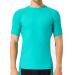SURFEASY Rash Guard Shirt Short Sleeve Swimming Surfing Tops Swim Shirt T-Shirt XXL Aqua Green