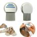 Lice Removal Nit Comb Stainless Steel Reusable Metal Head and Teeth Lice Treatment For Kids Adults and Pets Dog Long Fine Thick Hair