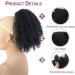 LEOSA Short Afro Kinky Curly Drawstring Ponytail Afro Kinky Curly Ponytail Extension Kinky Ponytail Extension Natural Black Synthetic Curly Jerry Ponytail Hair Pieces for African American Women 1B 6INCH 1b - Buy Online on GoSupps.com