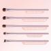 5Pcs Pink Eye Makeup Brushes Set with Case - Eyeshadow, Eyeliner, Concealer, Blending, Eyebrow Brushes - Travel Friendly - Buy Online on GoSupps.com
