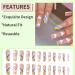 RUNRAYAY Rainbow French Long Fake Nail Press on False Nails with Charms - 24Pcs - Buy Online on GoSupps.com