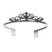 Minkissy crystal bride wedding crowns with crest black retro queen queen prom tiara pageant headdress headdress headband for wedding halloweenay party (black)