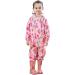 De feuilles Kids Button Rain Suit | Waterproof Hooded Raincoat Jumpsuit | Pink Trees | 2-3 Years - Buy Online on GoSupps.com