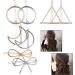 LHKJ Hair Barrette Hollow Circular Double Triangle Loop Clips Metal Hairpin Thick Hair Styling for Girls - Buy Online on GoSupps.com