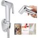 Buy Bathroom Bidet Sprayer Set - 3pcs Electroplated Bidet Spray Head Bracket & Hose - Premium Cleaning Accessories for Ultimate Hygiene - Buy Online on GoSupps.com