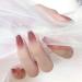 Sethexy glossy ballerina french false nails long complete cover Hell-pink salon art design 24th false fingernails for women and girls