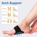 Upgraded Arch Support Brace | Adjustable Plantar Fasciitis Inserts with Honeycomb Padding | Pain Relief for High Arch & Flat Feet | Unisex (1 Pair) - Black - Buy Online on GoSupps.com