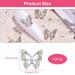 3D Nail Charms Set - 10 Metal Nail Art Accessories with Crystal Rhinestones & Butterfly Pendants - Buy Online on GoSupps.com