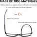 Hubeye TR90 Sport Reading Glasses for Men & Women - Flexible Anti-Blue Light Computer Glasses High-Quality Comfort Black/Gray 1.0 Diopters - Buy Online on GoSupps.com