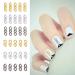 6 Sets Punk Metal Nail Art Decoration DIY Thick Chain Manicure Nail Stickers 3D