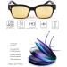 voso Blue Light Blocking Glasses Anti Glare Computer Gaming TV Anti UV Radial Reflex Filter Eyewear Eyeglasses (Black Frame + Yellow Lens) - Buy Online on GoSupps.com