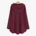 Bigfanshu Womans Tops Fleece Cat Ear Plus Size Long Sleeve Hoodie Pocket Top Sweater Blouse Wine - Buy Online on GoSupps.com