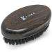 Kobe Palm Men's Military Style Boar Bristle Hair Brush/Beard Brush - Hand Sized Beard Brush for Men - Perfect for Beard Care - Works Well With Beard Oils (Dark Ash)