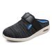 NVBHOF Men's Diabetic Shoes Swollen Feet Diabetic Edema Boots Slippers Comfy Orthopedic Footwear Non Slip Widening for Elderly Swollen Feet Plantar Fasciitis (Color : Black Grey Size : 12)