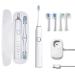 Mamibot Electric Toothbrush for Adults  Waterproof Power Toothbrush  Rechargeable Tooth Brush with 5 Modes & 4 Brush Heads  6 Hr Charge Last 30 Days  White