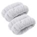 BESTYASH 2pi ces Bracelet de Lavage du Visage Lot de Bracelet Souple pour Spa Serviettes Absorbantes pour Fille lastique pour Yoga et Nettoyage Gris
