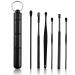 Besylo 6 in 1 set stainless steel ear cleaner ear wax remover ears of clean stainless steel ear cleaner ear spoon ear care cleaning of the ears with storage box (6er set) nero