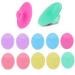 Silicone Face Scrubber Brush Uramoto 12Pcs Exfoliator Brush-Facial Cleansing Brush Blackheads Removing Face Brush Facial Cleansing Pads Baby Shampoo Brush Shower Cleaning Pad - 6 Colors
