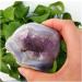 Natural Crystal Rough Natural Agate Rough Stone Raw Crystal Hole Cut Purple Cluster Crystal Ornaments Stone Collection - Buy Online on GoSupps.com