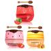 3Pcs Lip Balm Honey Pot Lip Mask Overnight Lip Balm Hydrating Prevention Dry and Crack Lip Scrubs Exfoliator Lip Wrinkle Care Beeswax with Vitamin E (3Pcs Honey&Strawberry&Watermelon)