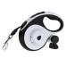 Moyouno dog leash retractable dog leash retractable dog leash with feces bag holder robust pet leash durable automatic pull-out dog training leash floodlights for walks with-black