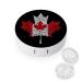 Canada Canadian Flag Contact Lens Case with Mirror Portable Cute Eye Contact Lens Box Travel Kit style