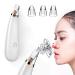Blackhead Remover Vacuum Pore Vacuum with 3 Replaceable Suction Probes and 1 Cartoon Hairband Acne Comedone Blackhead Whitehead Extractor Tool Facial Pore Cleaner(White)