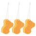 Minkissy 3pcs Bathing Sponges with Hanging Strap Wood Pulp Cellulose Soft Shower Exfoliating Sponges Body Dirty Scrubbing Tools for Adults Kids Bathroom Cleaning Uses(Yellow)