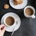 Set White Striped Ceramic Cup and Saucer Coffee Drinking Cup Breakfast Cup House Kitchen Office - Buy Online on GoSupps.com