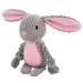 Tonyfy dog toys dog squeaky toys with wrinkle paper plush toy dog plush play stuff cotton rope interactive toy for puppies small medium dog (gray hare)