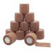Fuluning Tape Bandage Self-Adhesive Tape Strong Sports Tape for Wrist (5cm12Rolls Brown)