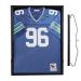 Jersey Display Frame Case Large Frames Shadow Box Lockable with UV Protection Acrylic Hanger and Wall Mount Option for Baseball Basketball Football Soccer Hockey Sport Shirt Black Large
