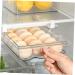 Gadpiparty Egg Storage Box Egg Holder for Fridge Drawer Food Containers Egg Container Refrigerator re-usable White 30.5X20X8.5cm - Buy Online on GoSupps.com