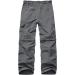 Men's Convertible Hiking Pants Zip-Off Shorts Lightweight Quick Dry Breathable - 34 Grey - Buy Online on GoSupps.com