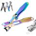 Sherum Nail Clipper Sherum Toe Nail Clipper Cummul Nail Clippe with Catcher Comfort Clip Nail Clipper Satismoon Nail Clipper Portable Ultra Sharp Nail Clippers for Thick Nails (Colorful)