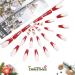 Vatocu Christmas Snowflakes Glitter False Nails - 24pcs Long Xmas Press on Nails for Women and Girls - Buy Online on GoSupps.com