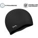 TYR Adult Black Silicone Swim Cap - Wrinkle Free | Top Quality - Buy Online on GoSupps.com