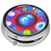 Cartoon Universe Round Pill Box - 3 Compartment Portable Organizer for Travel Purse & Pocket - Buy Online on GoSupps.com