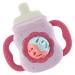 Baby bite ring biting toys for baby toys silicone bassel toys toddler teeth sensory biting toys bottle bite toys early educational toys baby young girls gift (pink)