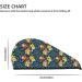 Hair Towel Wrap - Blue Floral Hair Drying Turban with Button | Quick-Dry Head Towel for All Hair Types - Buy Online on GoSupps.com