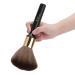 Neck Duster Brush Broken Hair Sweep Brush lengthy Handle Neck Face Cleaning Hairbrush Soft Bristles Tools for Salon The bristles can be washed for barber shops and hair salons. (Black)