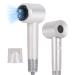 Professional Ionic Hair Dryer Powerful 1800W Hair Dryer Fast Drying Blow Dryer with Concentrator Nozzle for Home Salon Travel Lightweight and Quiet (White)