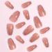 Light Brown Fake Nail Coffin Short Press on Nails French Tips Nail Art Decoration for Women and Girls Manicure 24pc - Buy Online on GoSupps.com